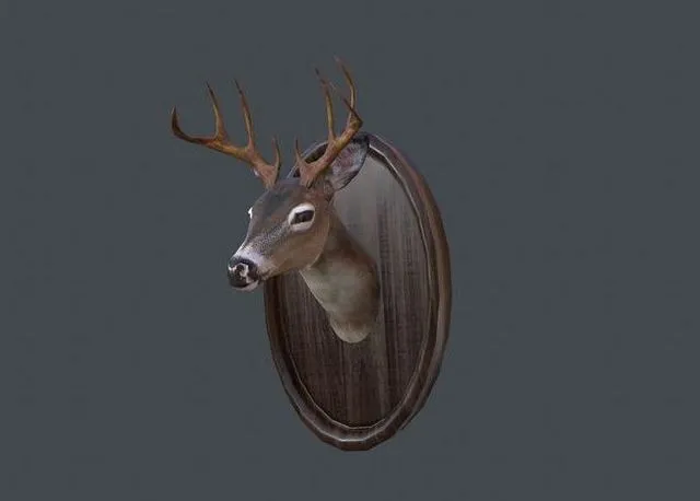 PBR Game 3D Models – Deer Head Taxidermy