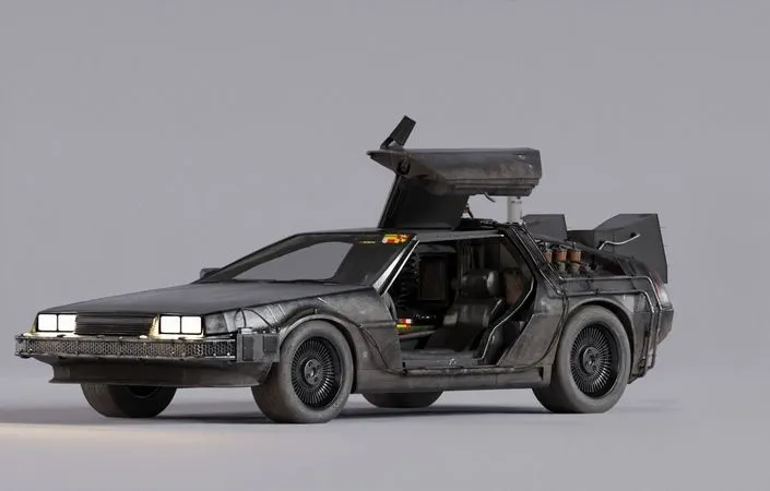 PBR Game 3D Models – Delorean – Ready Player One