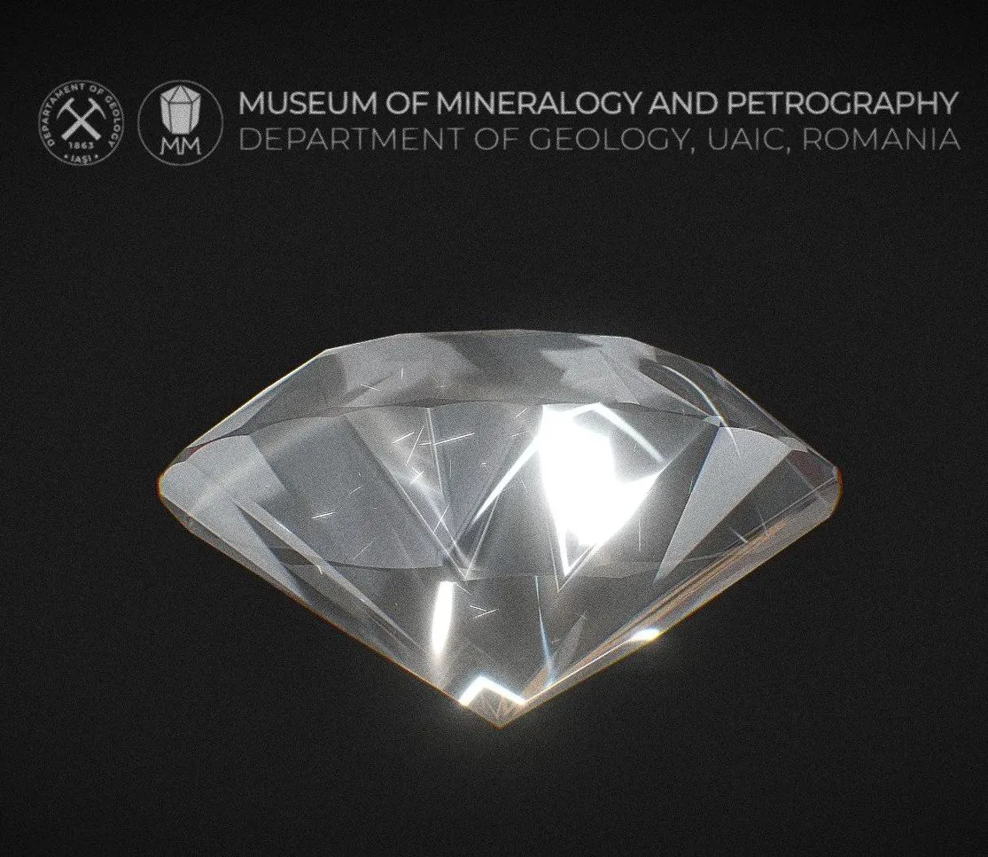 PBR Game 3D Models – Diamond With Round Brilliant Cut Flatter Crown