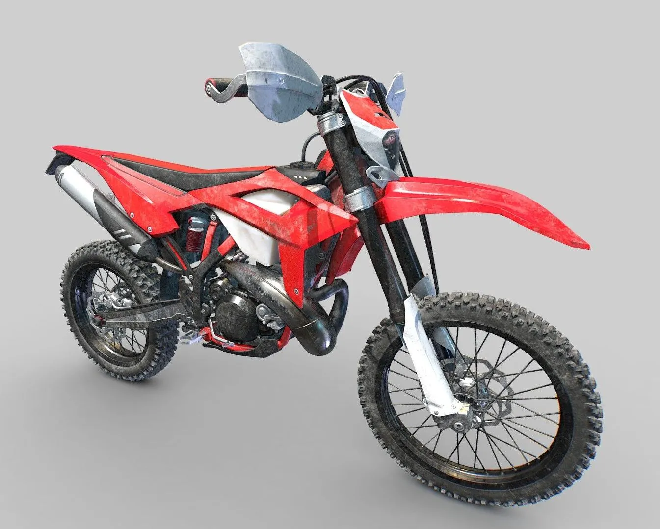 PBR Game 3D Models – Dirt Bike Motorcycle Non Scanned