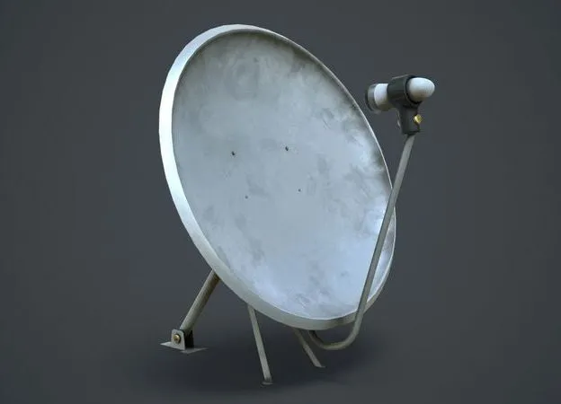 PBR Game 3D Models – Dish TV Antenna