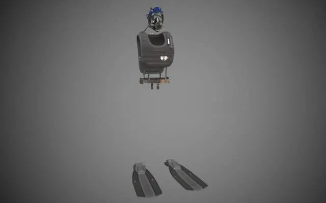 PBR Game 3D Models – Diving Equipment with Fins