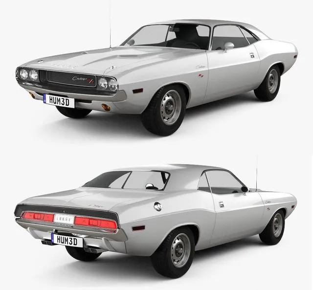 PBR Game 3D Models – Dodge Challenger 1970