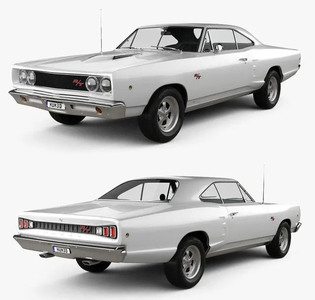 PBR Game 3D Models – Dodge Coronet RT Coupe 1968