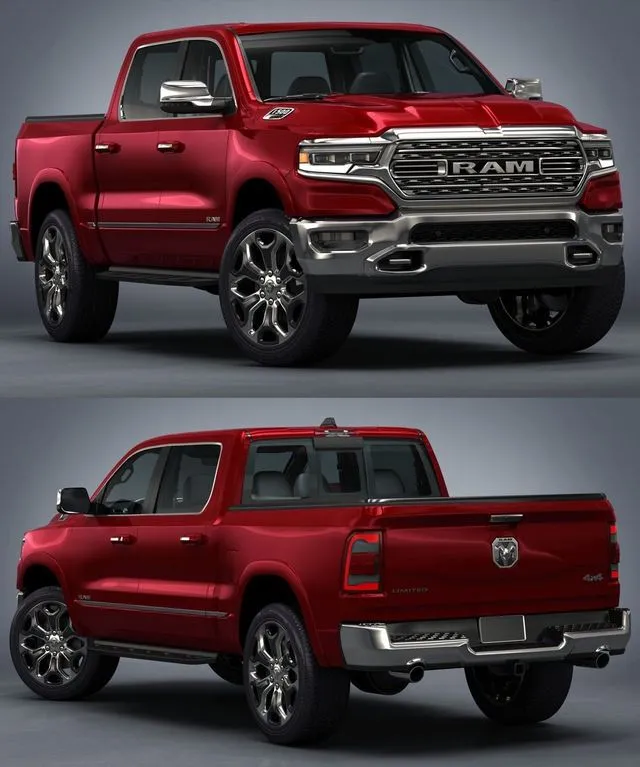 PBR Game 3D Models – Dodge Ram 1500 2019