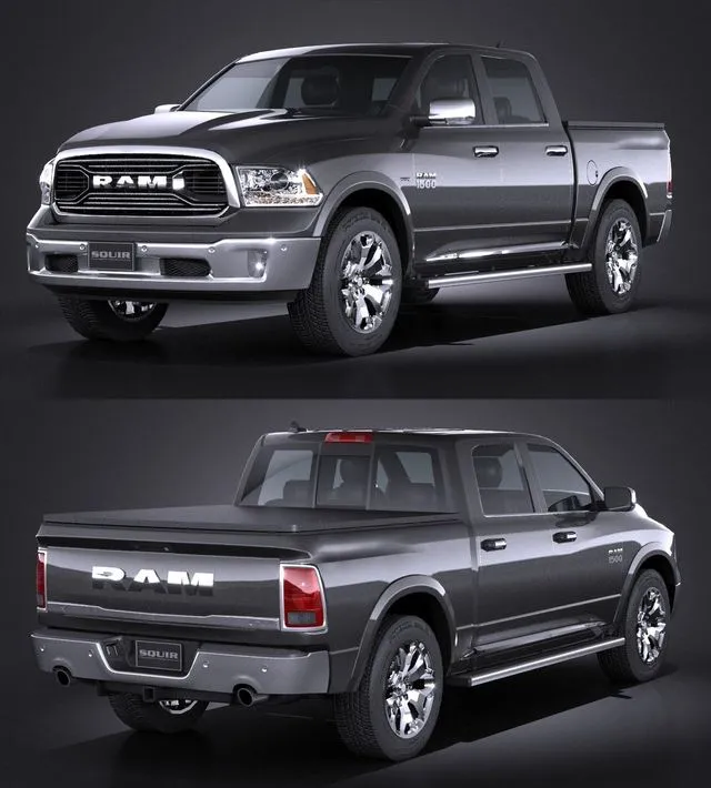 PBR Game 3D Models – Dodge RAM 1500 Laramie Limited 2015 VRAY