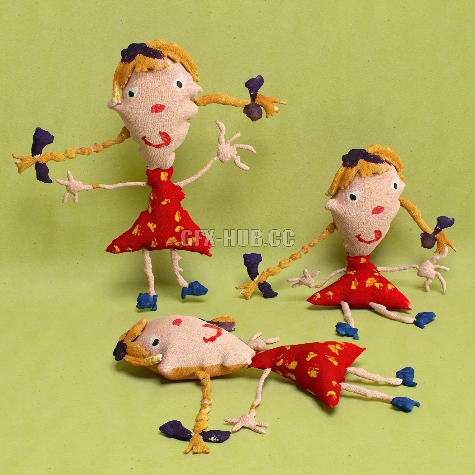 PBR Game 3D Models – Doll girl toy