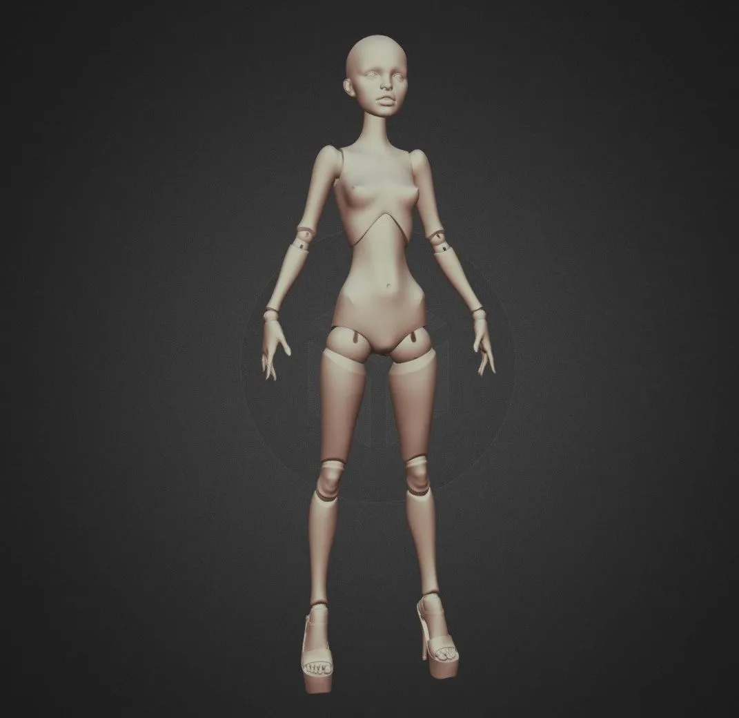 PBR Game 3D Models – Doll