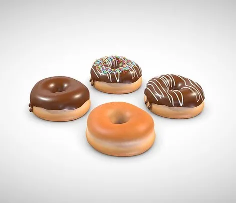 PBR Game 3D Models – Donut Pack   4 In 1