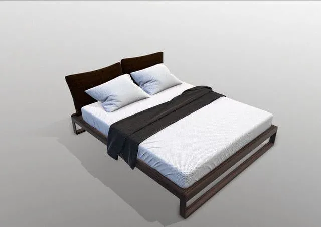 PBR Game 3D Models – Double bed