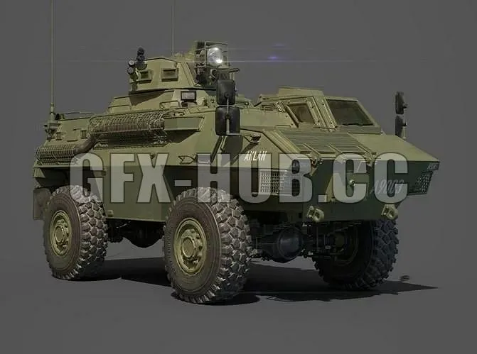 PBR Game 3D Models - downloaded at GFX-HUB@GKN Sankey Simba Armored Personnel Carrier