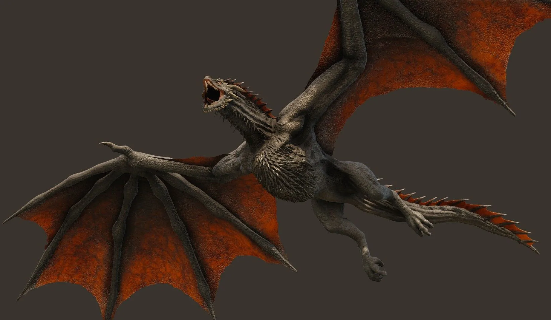 PBR Game 3D Models – Drogon Game Of Thrones 2019