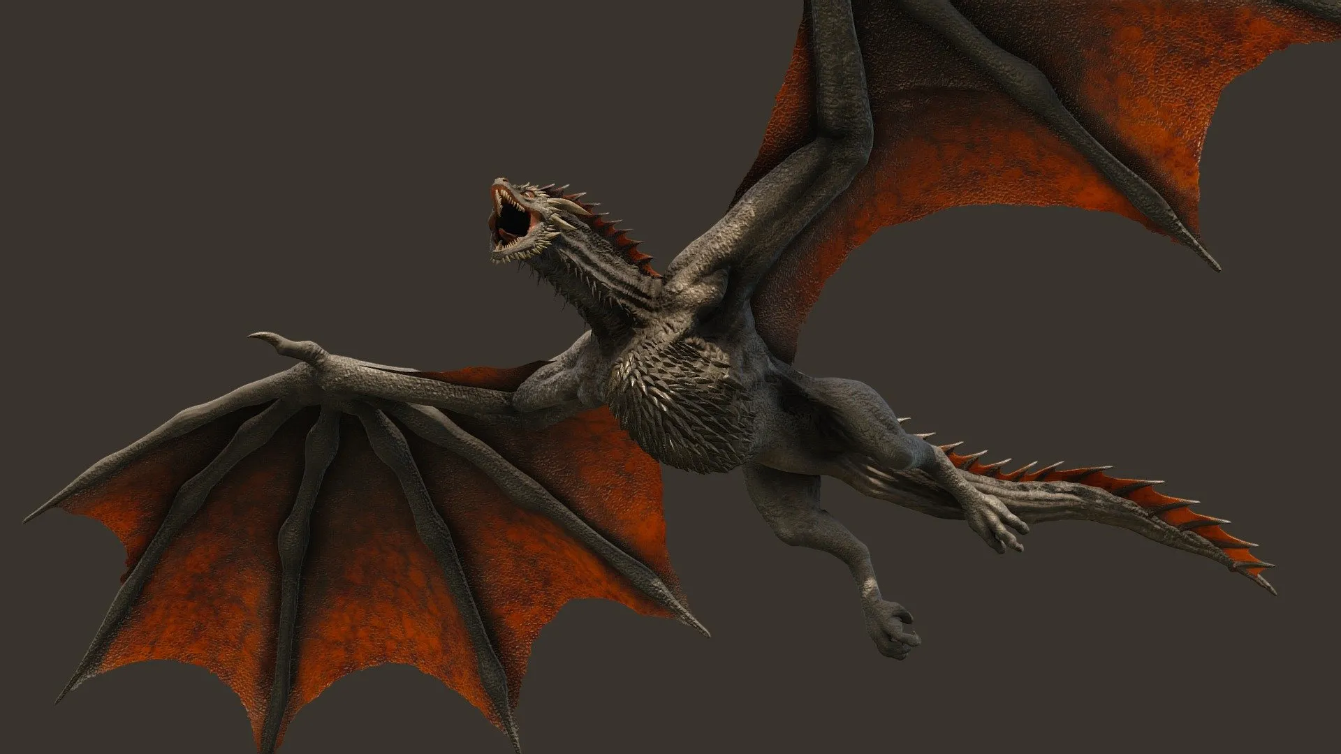PBR Game 3D Models – Drogon Game Of Thrones 2019