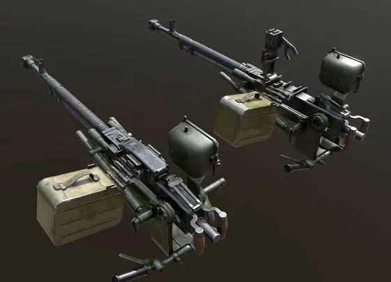 PBR Game 3D Models – Dshk Vehicle Mount