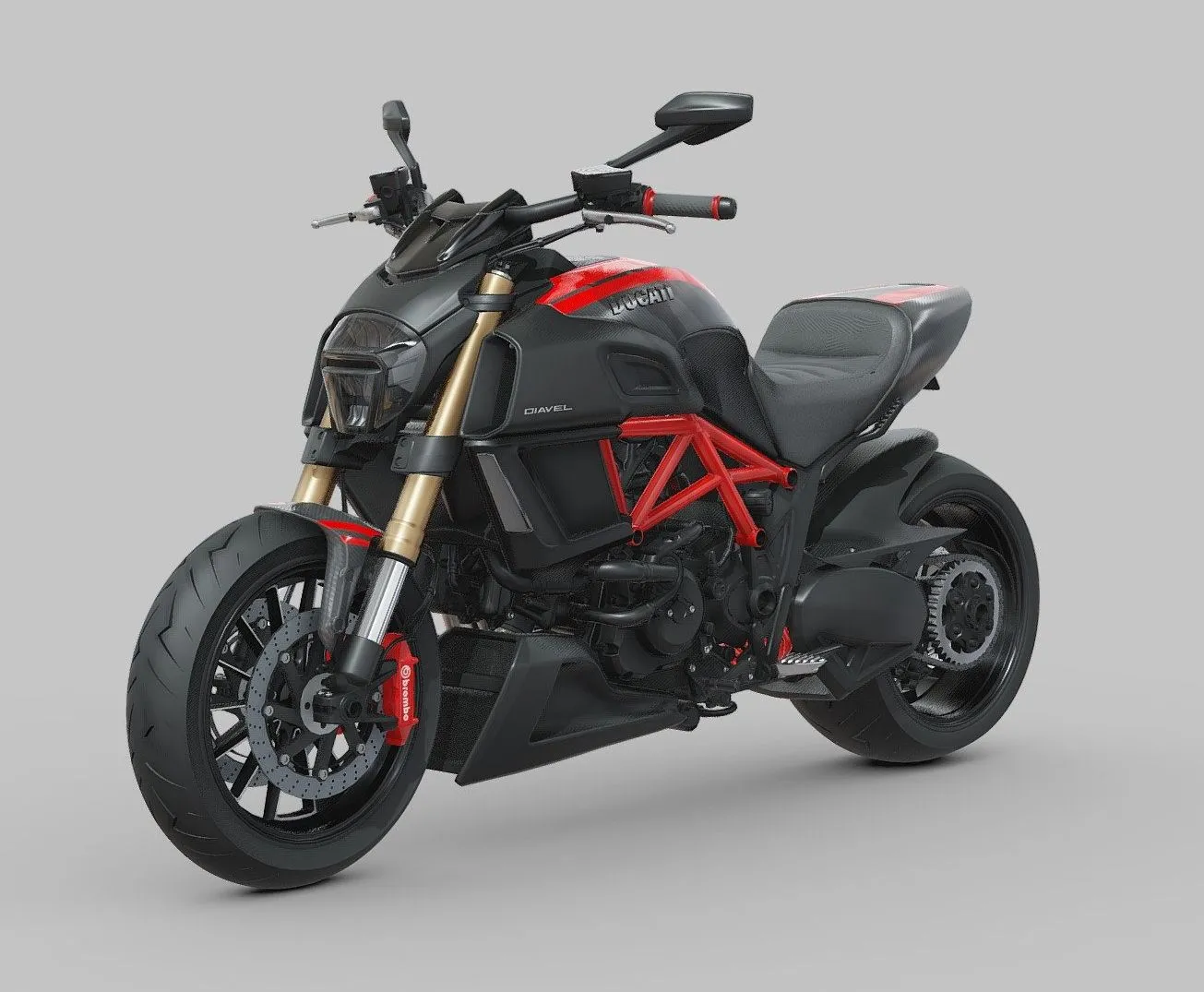 PBR Game 3D Models – Ducati Diavel