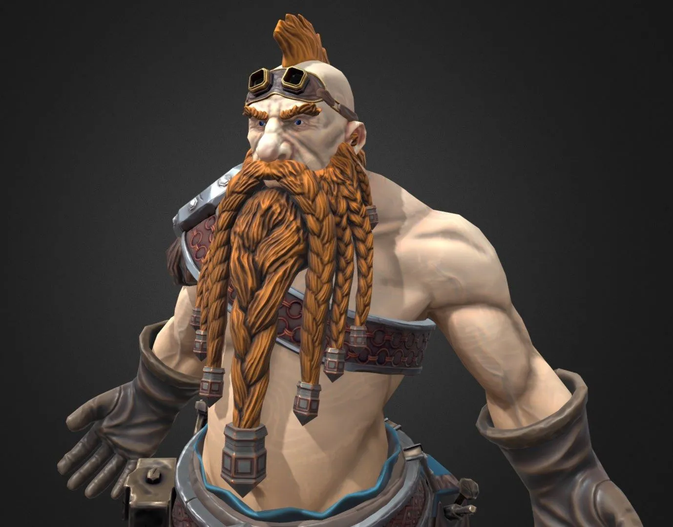 PBR Game 3D Models – Dwarf Blacksmith