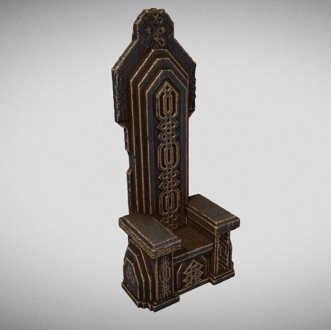 PBR Game 3D Models – Dwarven Throne
