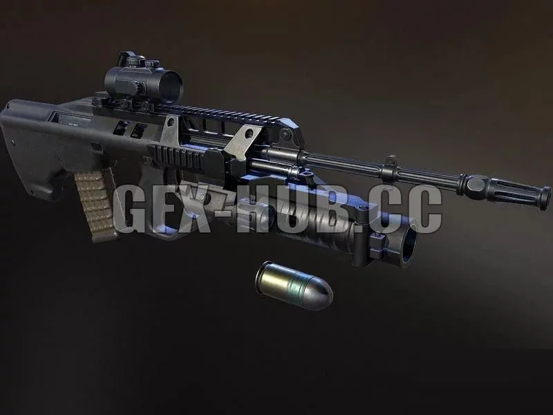 PBR Game 3D Models – EF88 Rifle