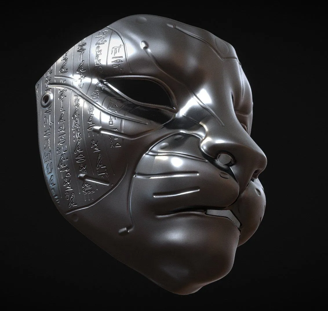 PBR Game 3D Models – Egyptian Lion Mask