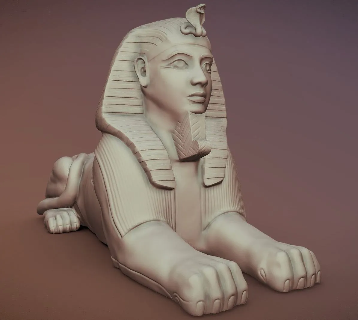 PBR Game 3D Models – Egyptian Sphinx 3D Printable