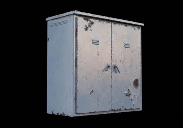 PBR Game 3D Models – Electric box Low-poly