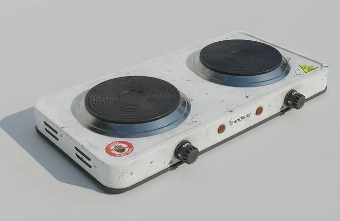 PBR Game 3D Models – Electric Stove Rusted