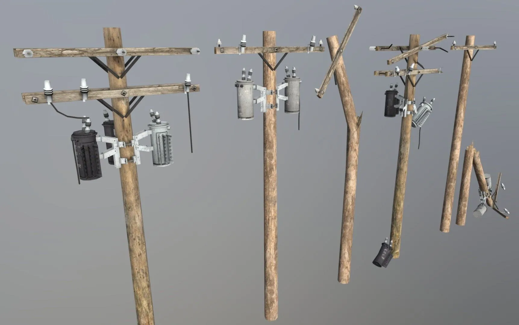 PBR Game 3D Models – Electricity Pole
