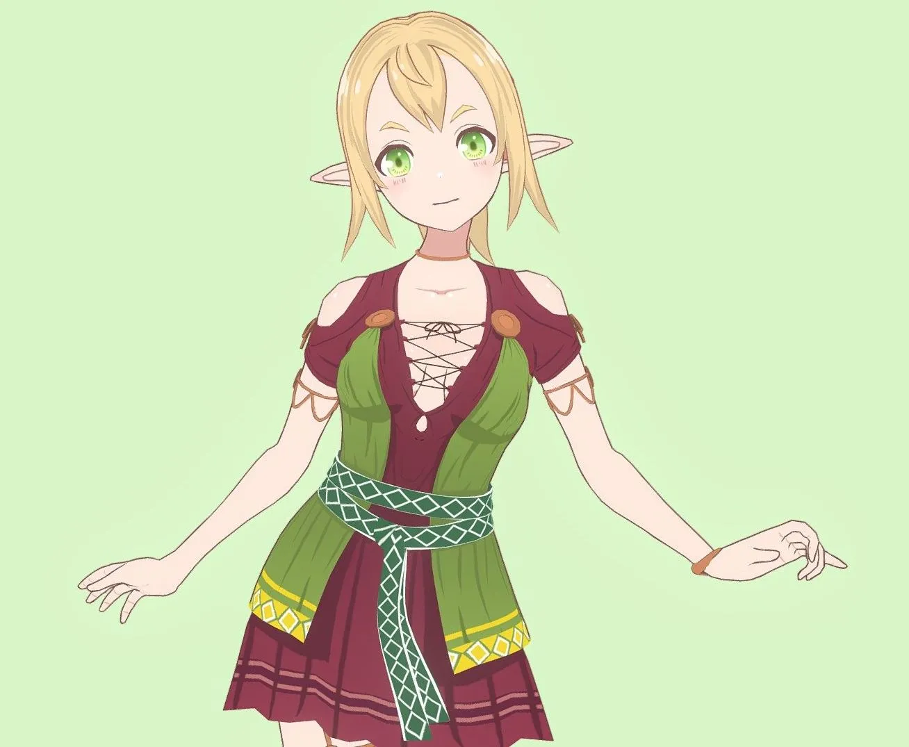 PBR Game 3D Models – Elf Girl