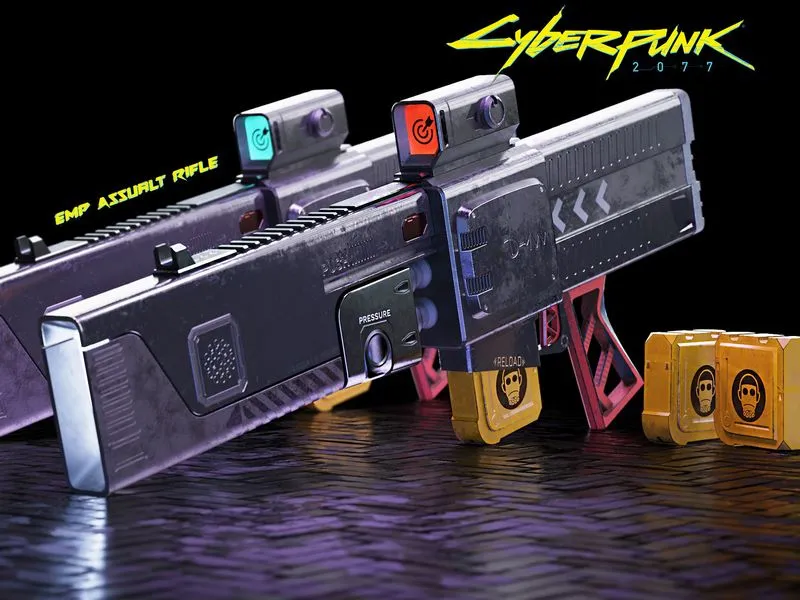 PBR Game 3D Models – EMP Assault Rifle