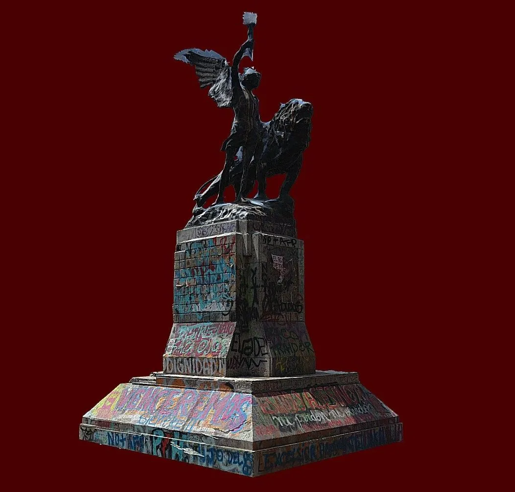 PBR Game 3D Models – Estatua Despues De Protestas Chile 2019