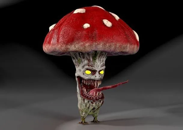 PBR Game 3D Models – Evil Mushroom With a Smile