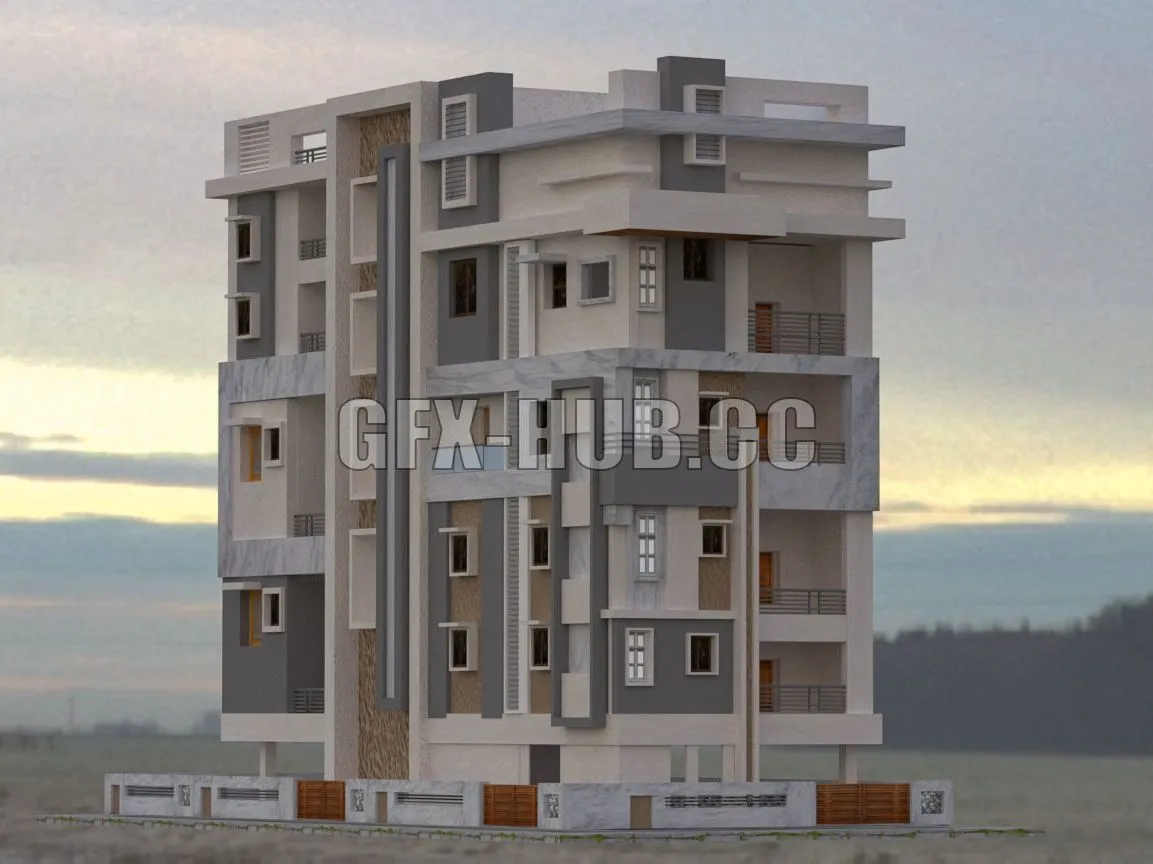 PBR Game 3D Models – Exterior Design Evening