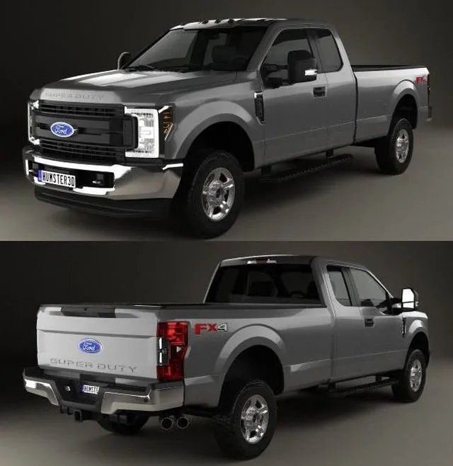 PBR Game 3D Models – F-250 Super Duty Super Cab XLT 2015