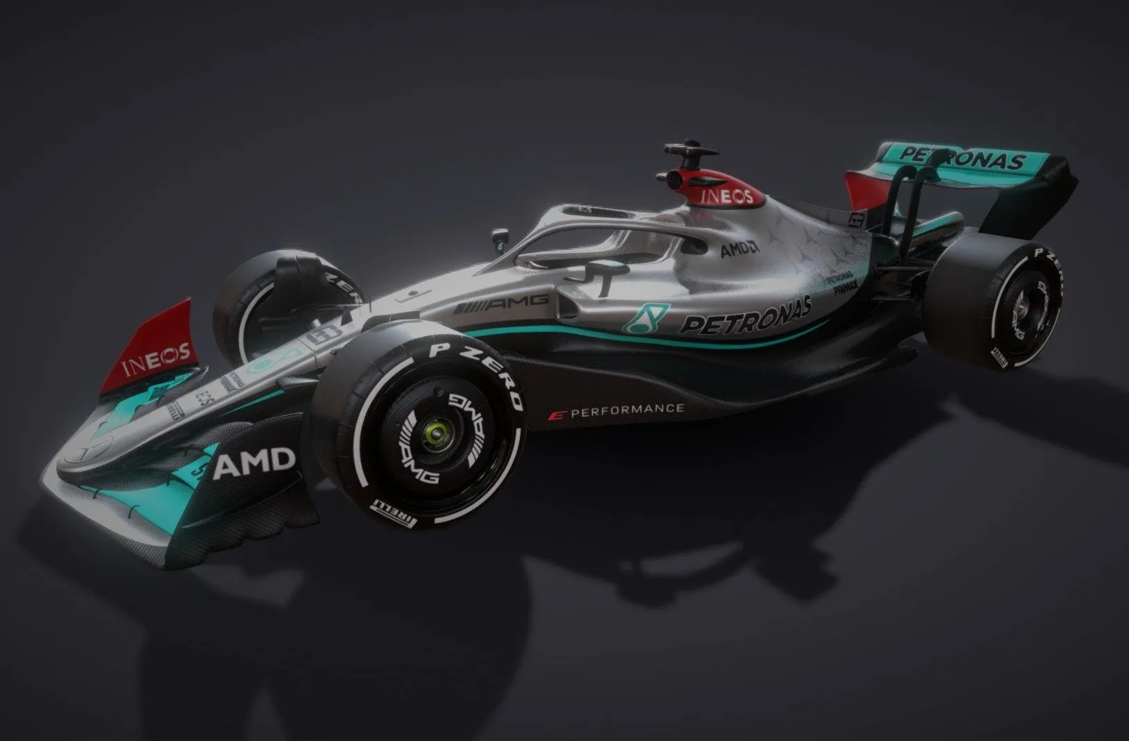 PBR Game 3D Models – F1 2022 Mercedes Livery