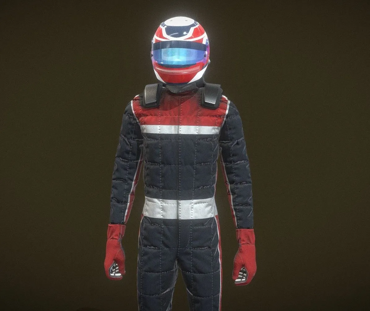 PBR Game 3D Models – F1 Driver Rigged