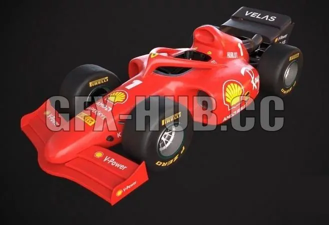 PBR Game 3D Models – F1 Toy Car Stylized