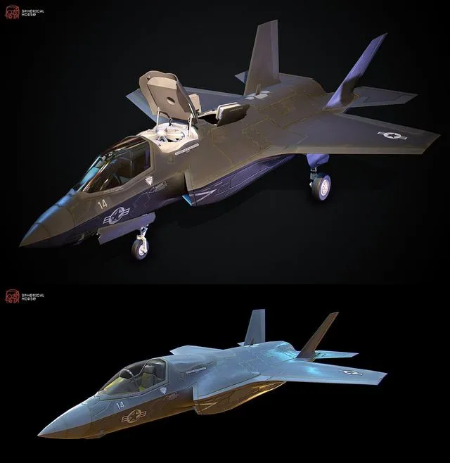 PBR Game 3D Models – F35 Low Poly