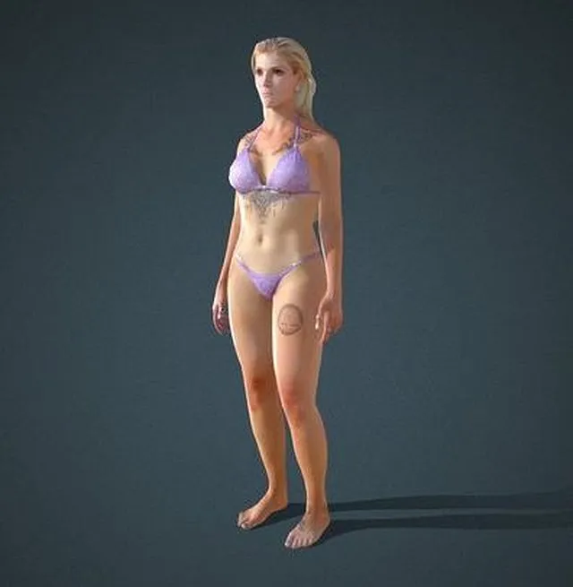 PBR Game 3D Models – Facial & Body Animated Sport_F_0008   Actorcore