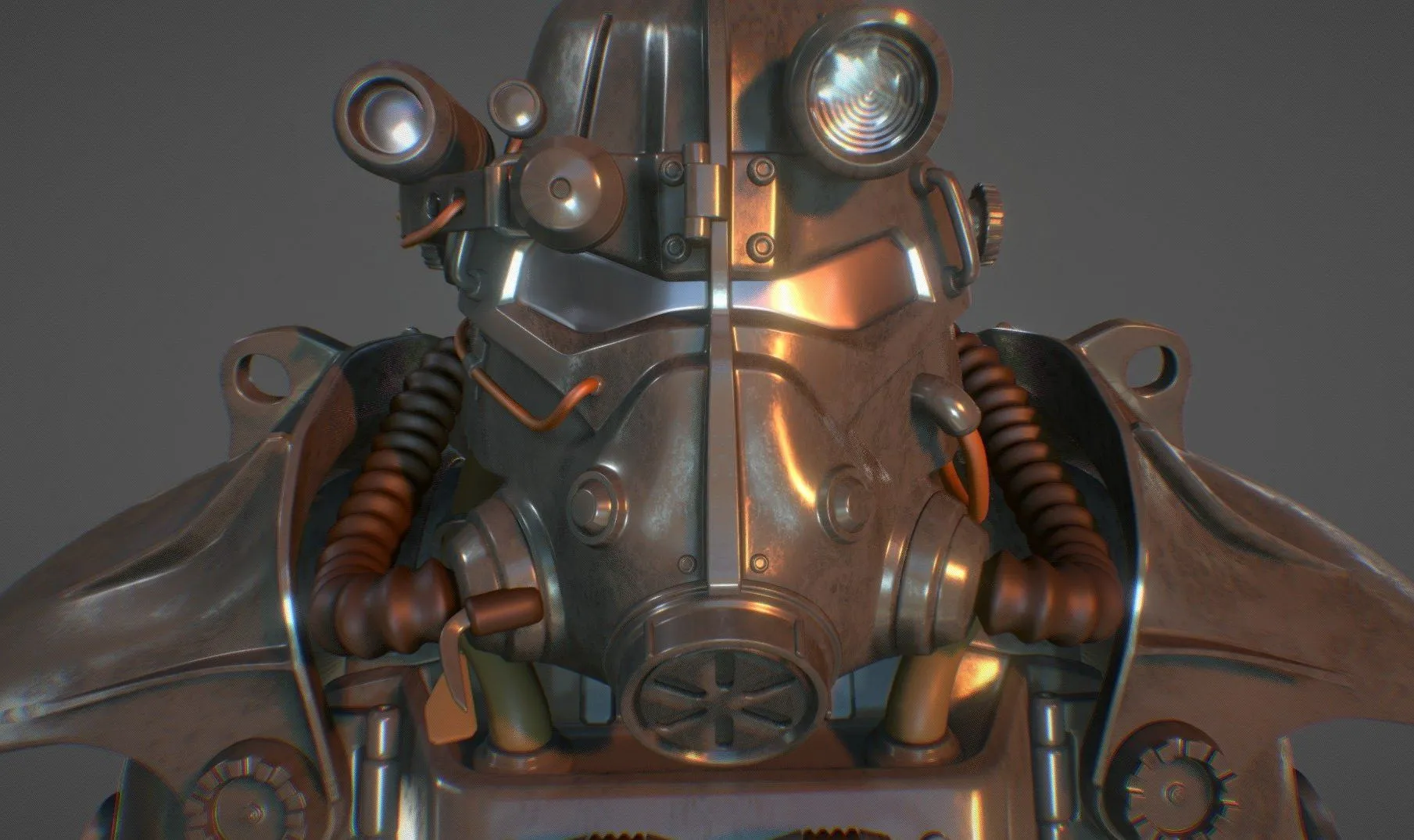 PBR Game 3D Models – Fallout T 45D Power Armor For Cosplay