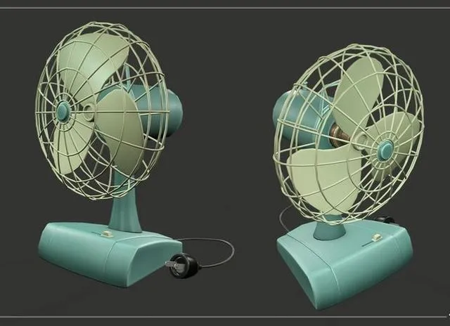 PBR Game 3D Models – Fan retro