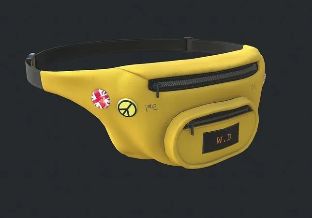 PBR Game 3D Models – Fanny Pack – Fanny Bag – color
