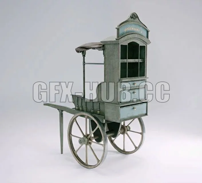 PBR Game 3D Models – Fantasy Cart