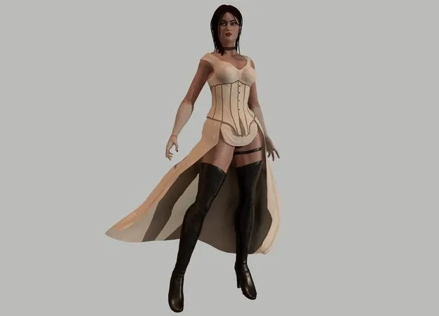 PBR Game 3D Models – Fantasy Girl