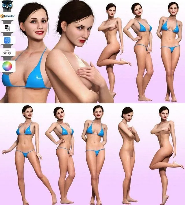 PBR Game 3D Models – Farah – Realistic Middle Age Women