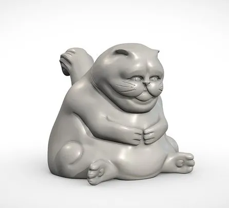 PBR Game 3D Models – Fat Cat 3D Printable
