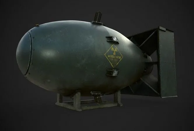 PBR Game 3D Models – Fat Man – Nuclear Bomb