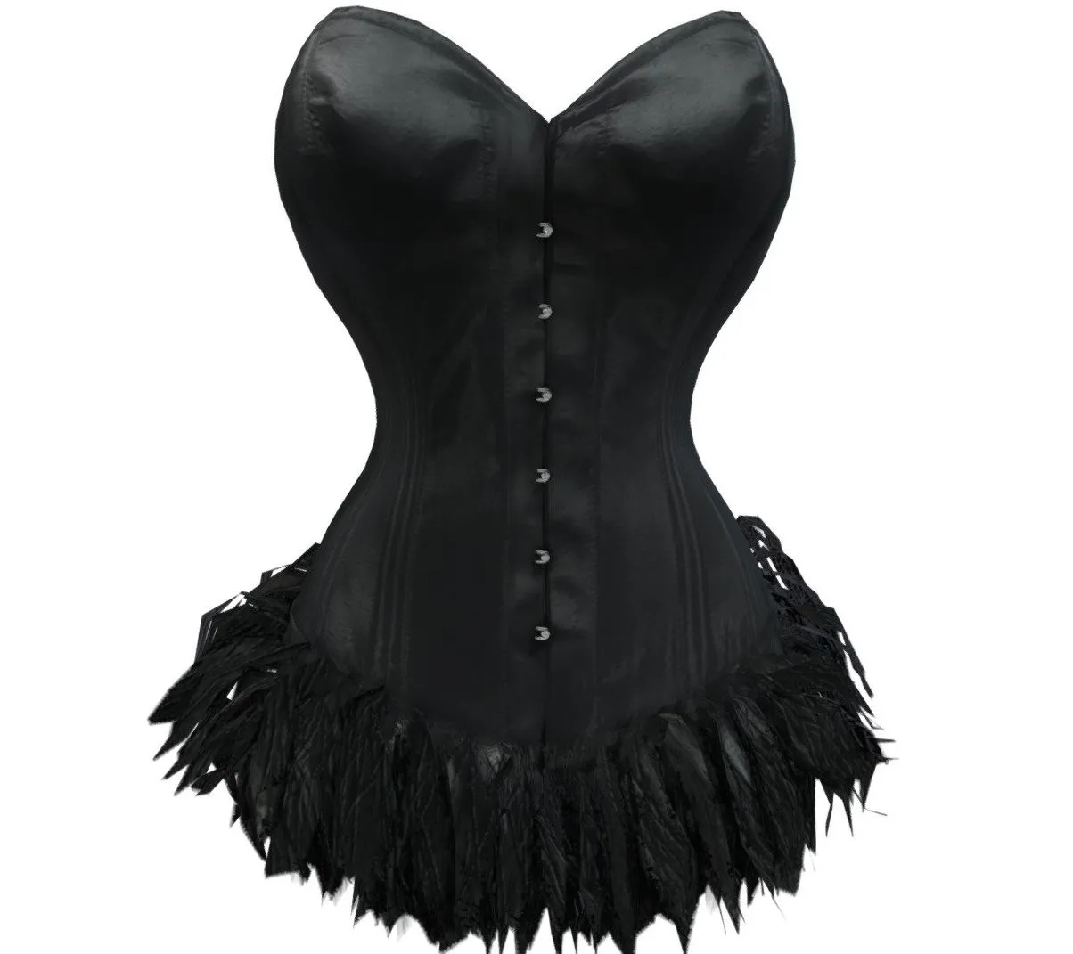 PBR Game 3D Models – Feathers Bottom Strapless Female Corset