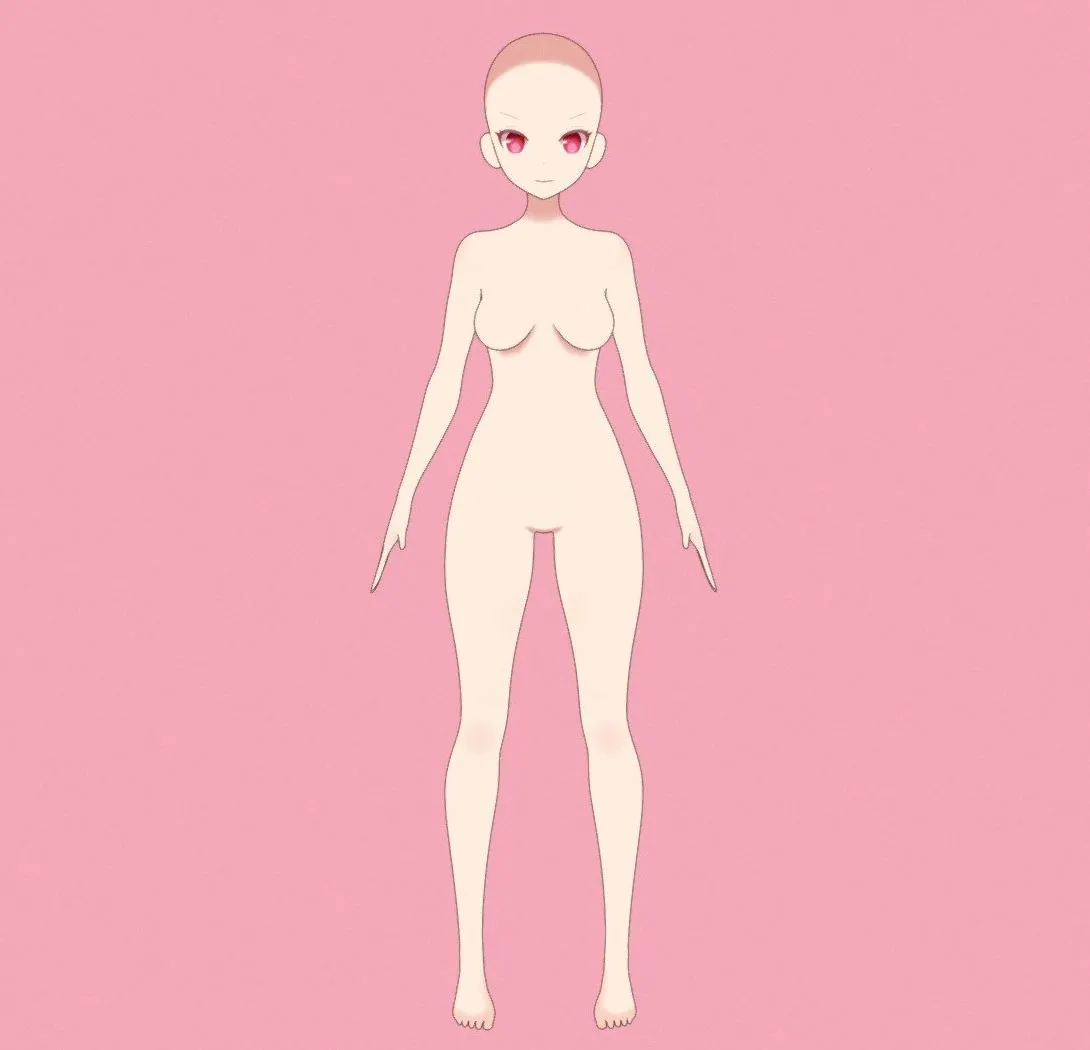 PBR Game 3D Models – Female Base Mesh