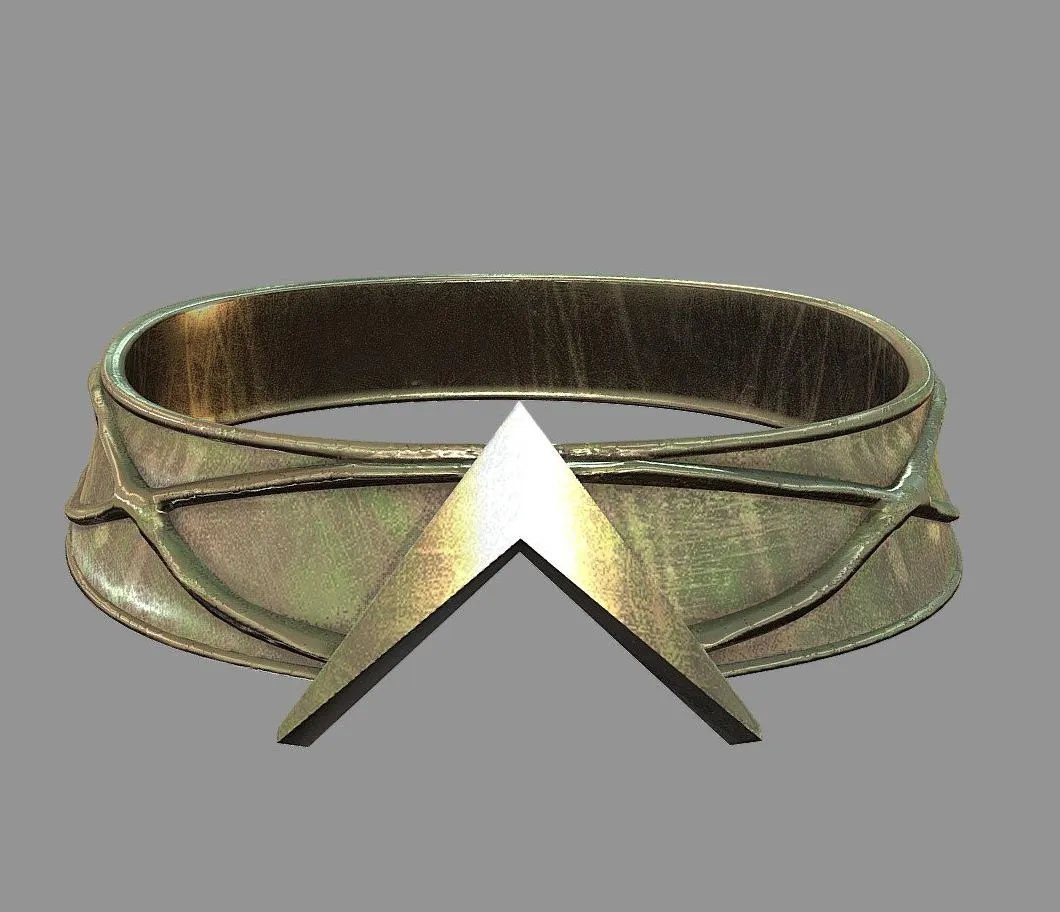 PBR Game 3D Models – Female Fantasy Golden Tiara Crown