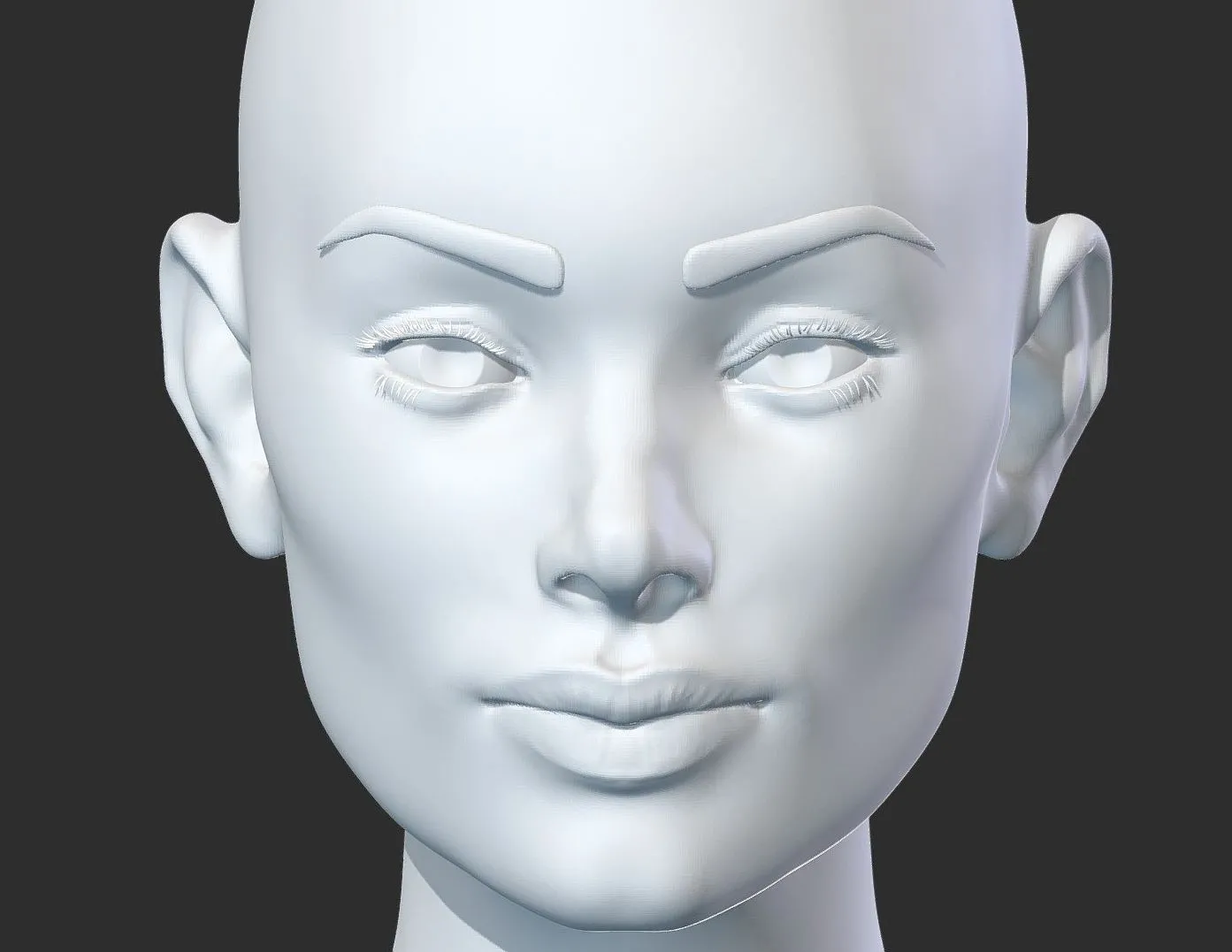 PBR Game 3D Models – Female Head 02